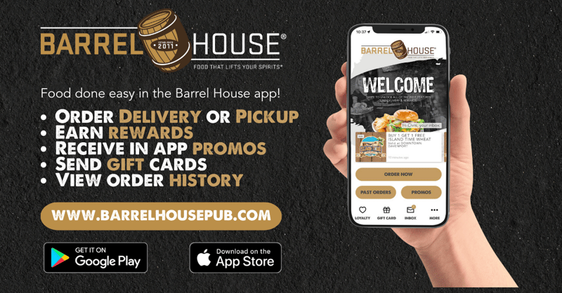 Barrel House restaurant app for ordering