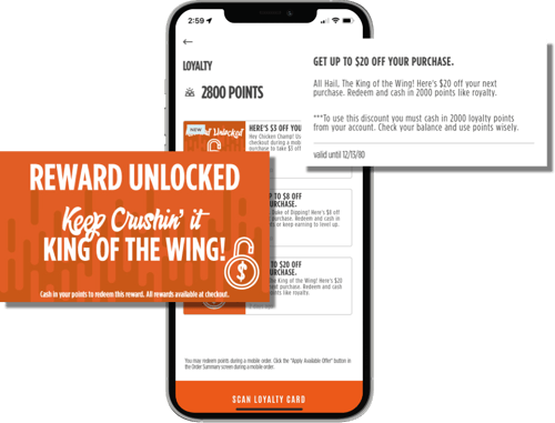 Incentivio's restaurant loyalty program being used by Wing It On!