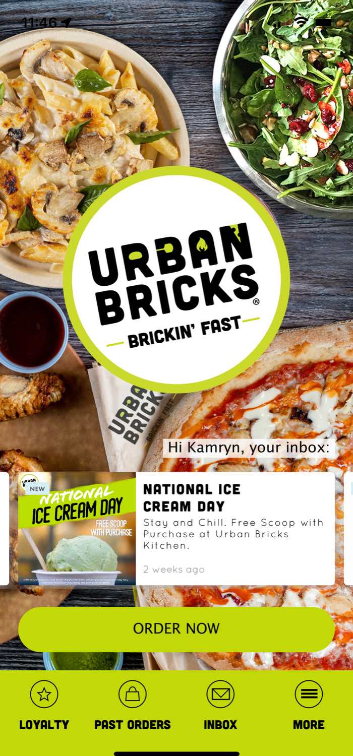 Urban bricks app for restaurant