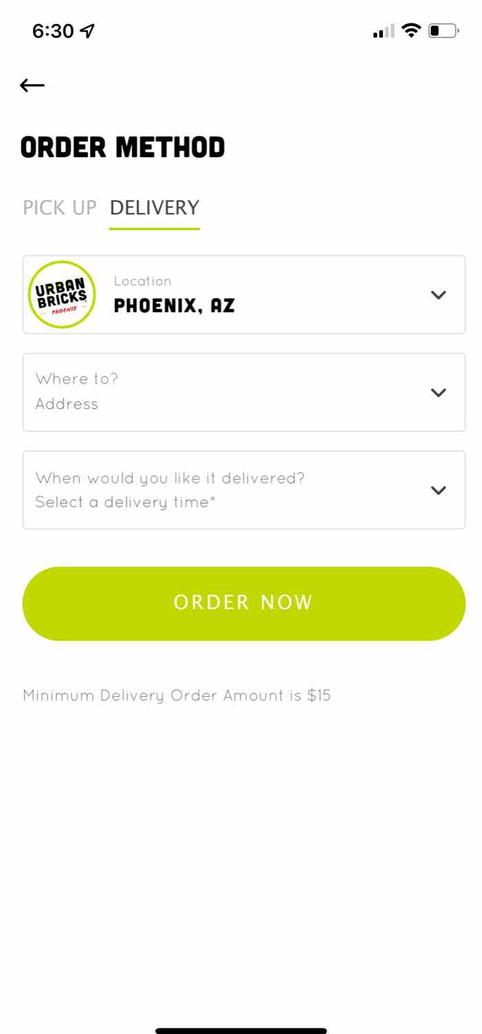 Branded apps for restaurants ordering method